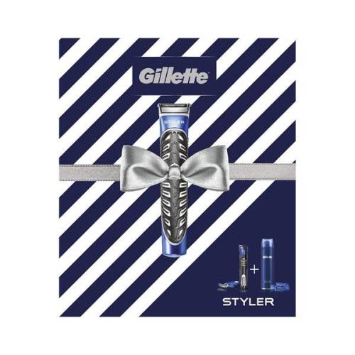 Set 2 Piese Gillette - Styler & Shaving - 1 x Aparat de Ras - 1 x Gel de Ras 200 ml