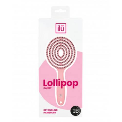 Perie de par roz Ilu Hair Brush Lollipop Candy