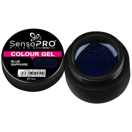 Gel UV Colorat Blue Sapphire 5ml - SensoPRO Milano