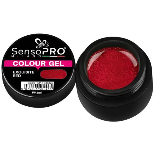 Gel UV Colorat Exquisite Red 5ml - SensoPRO Milano