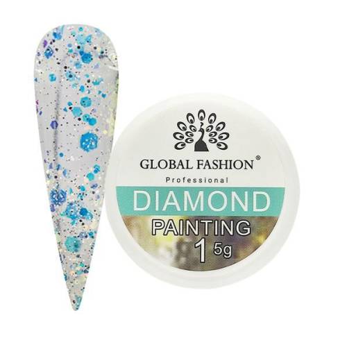 Gel color cu sclipici - Global Fashion - Diamond Painting Glitter Gel - 5 gr - 01
