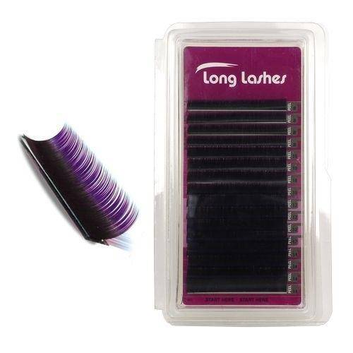 Long Lashes Mix Double Color C gene fir cu fir mov 020 8-10-12-14mm