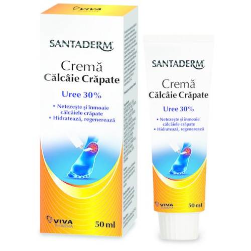 Crema pentru Calcaie Crapate - Santaderm Uree 30 % - 50 ml