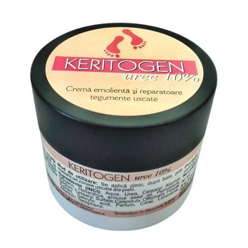 Crema Emolienta si Reparatoare pentru Tegumente Uscate Keritogen Uree 10% Herbagen - 50g