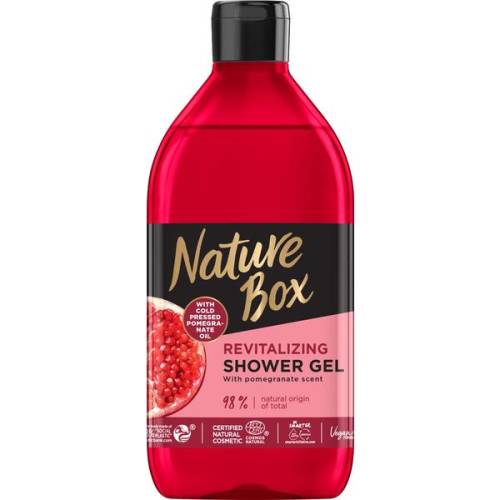 Gel de Dus Revitalizant cu Ulei de Rodie Presat la Rece - Nature Box Revitalizing Shower Gel with Cold Pressed Pomegranate Oil - 385 ml