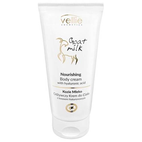 Crema Hidratanta de Corp cu Extract din Lapte de Capra si Acid Hialuronic - Vellie Cosmetics Goat Milk Nourishing Body Cream - 200 ml
