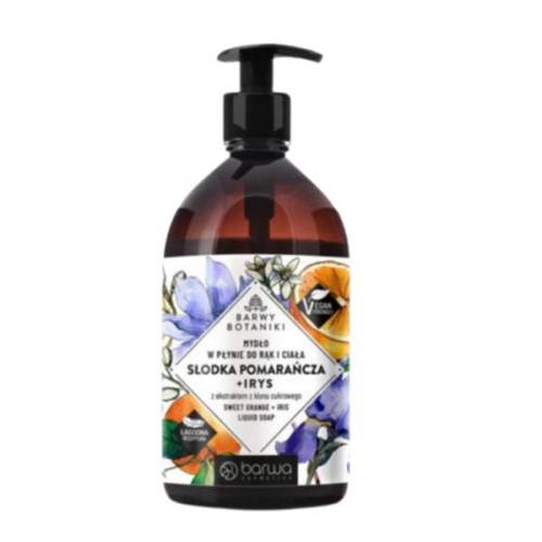 Sapun lichid Brawa Botaniki cu Portocale dulci si Iris Barwa Cosmetics - 500 ml