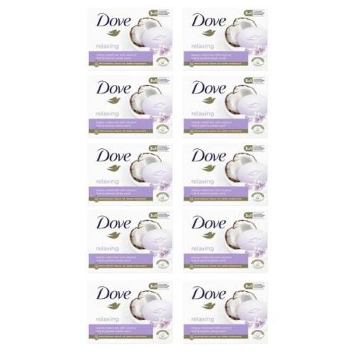 Set Sapun Crema Dove Relaxing - Lapte de Cocos si Iasomie - 10x90 g