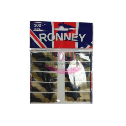 Ronney professional set 100 agrafe negru cu auriu