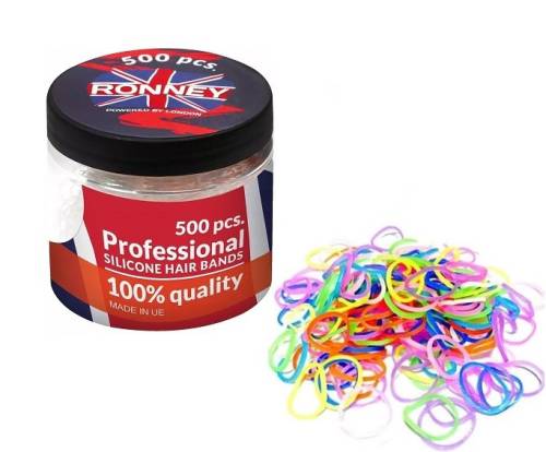 Ronney professional set 500 elastice din silcon culoare multicolor
