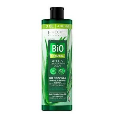 Balsam pentru par - Eveline Cosmetics - BIO Organic - Vegan - impotriva caderii parului - cu Aloe Vera - 400 ml