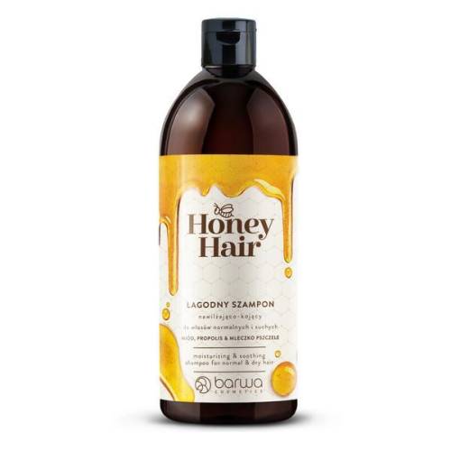 Sampon Honey Hair pentru par normal si uscat - cu laptisor de matca - miere si propolis Barwa Cosmetics 480 ml