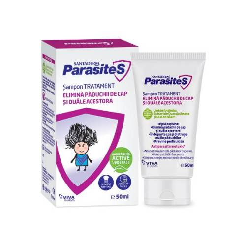 Sampon Tratament Paduchi - Santaderm ParasiteS - 50 ml