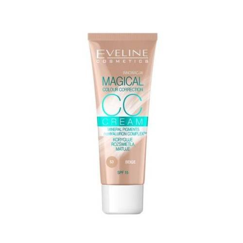 Crema coloranta - Eveline Cosmetics - CC Cream Magical Colour Correction - SPF 15 - 53 Beige - 30 ml