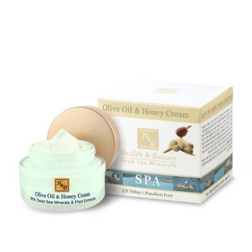 Crema hidratanta cu ulei de masline si miere - Health and Beauty Dead Sea - fara parabeni - Omega 3+6 - SPF-20 - 50 ml