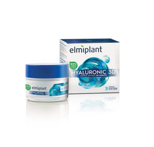 Elmiplant hyaluronic 3d crema antirid de noapte