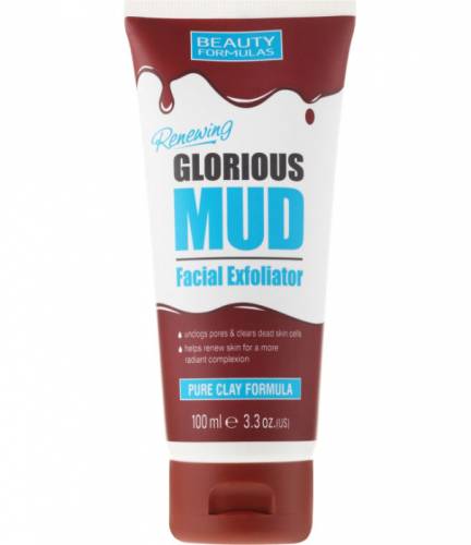 Masca pentru ten cu argila naturala alba Beauty Formulas Glorious Mud Facial Exfoliator - 100 ml