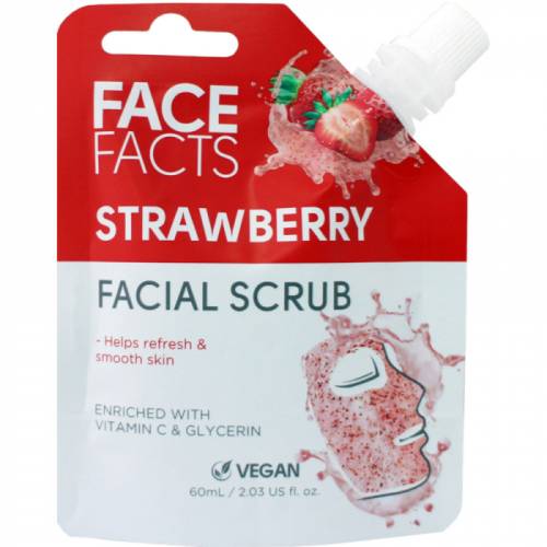 Scrub Facial cu Capsuni FACE FACTS imbogatit cu Vitamina C si Glicerina - 60 ml