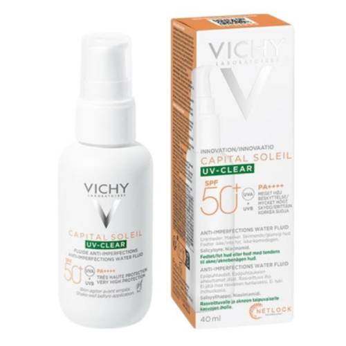 Fluid cu protectie solara SPF 50+ pentru fata UV Clear Capital Soleil - Vichy - 40 ml