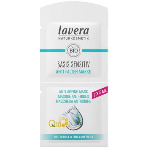 Masca Antirid pentru Toate Tipurile de Ten cu Coenzima Q10 - Basis Sensitiv Lavera - 2 x 5 ml