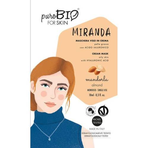 Masca Crema Tratament cu Migdale pentru Ten Gras Miranda PuroBio Cosmetics - 10ml