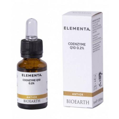 Ser pentru Ten cu Coenzima Q10 - Bioearth Elementa Beauty Booster Antiox Coenzyme Q10 02% - 15 ml