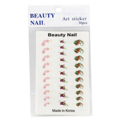 Set sticker unghii - Global Fashion - Beauty Nails - Multicolor - 30 buc
