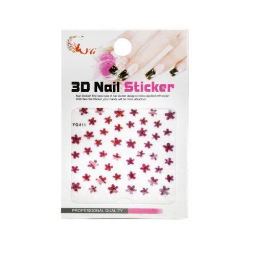 Sticker unghii - Global Fashion - 3D Nail Sticker YG411 - Multicolor - 1 set