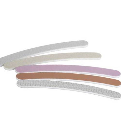 Pila Unghii - Beautyfor Nail File Garnet Emery Curved Board with Korean paper - duritate 150/220