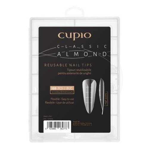 Cupio Tipsuri reutilizabile - Classic Almond 120buc