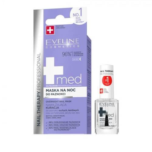 Tratament MED+ Nail Therapy Masca de unghii peste noapte Eveline Cosmetics - 12ml