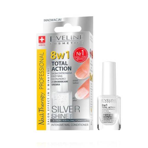 Tratament profesional pentru unghii 8 in 1 - Eveline Cosmetics - Silver Shine - 12ml
