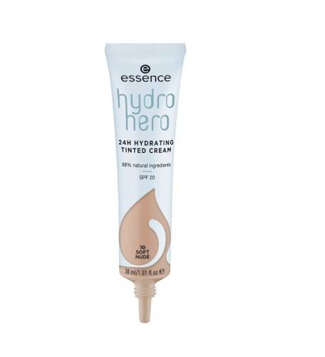 Essence hydro hero 24h hydrating tinted cream soft nude 10