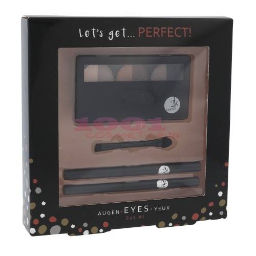 2k let s get perfect! eyeshadow + set pensule brown + creioane ochi