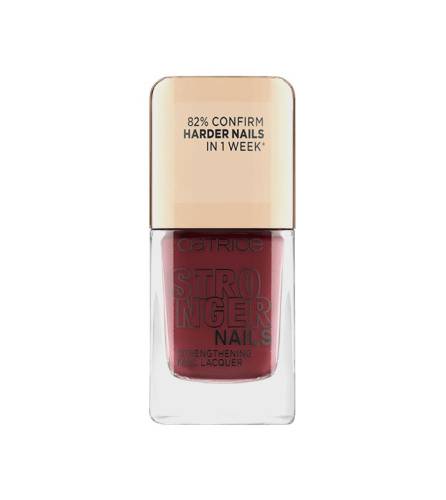 Catrice stronger nails strenghtening nail lacquer lac de unghii intaritor powerful red 01