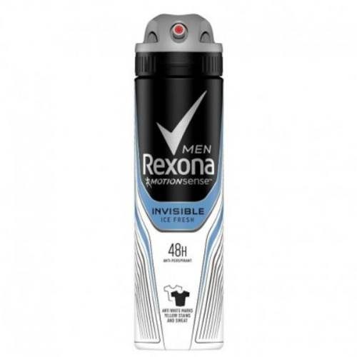 Deodorant Antiperspirant Spray pentru Barbati Invizibil - Rexona Men MotionSense Invisibil Ice Fresh 48h - 150ml