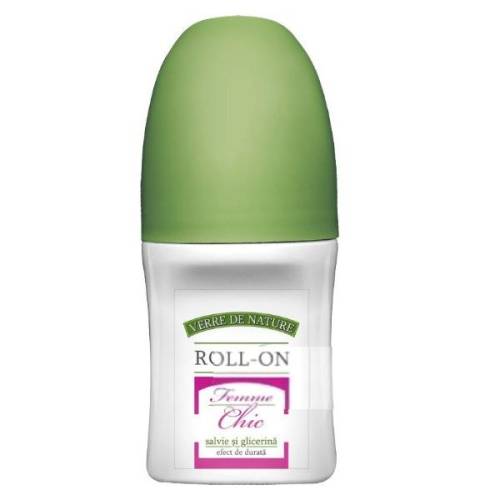 Deodorant Roll-On cu Salvie si Glicerina Verre de Nature Femme Chic Manicos - 50ml