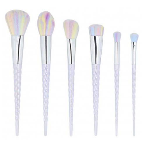 Set 6 Pensule Unicorn Pastel pentru Machiaj - Mimo Makeup Brush Unicorn Pastel - 6 buc