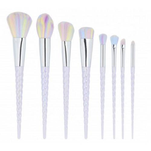 Set 8 Pensule Unicorn Pastel pentru Machiaj - Mimo Makeup Brush Unicorn Pastel - 8 buc