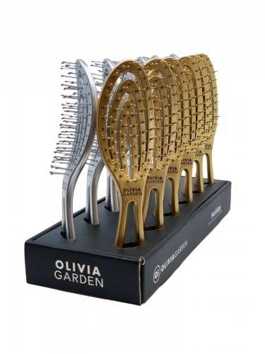 Olivia Garden Set 12 perii profesionale curbate cu ventilatie Holiday Hit 2023