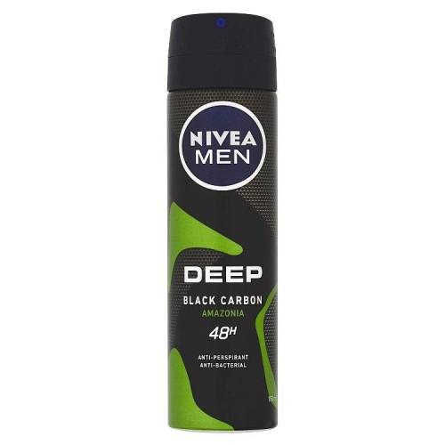 Nivea men deep black carbon amazonia 48h antiperspirant deo spray