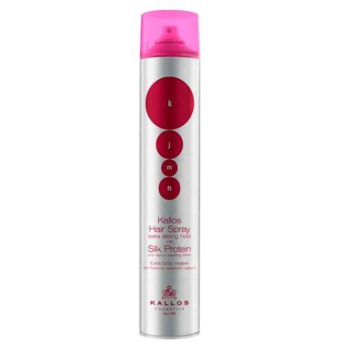 Lac Fixativ cu Proteine din Matase - Kallos KJMN Extra Strong Hold Hair Spray with Silk Protein 750ml