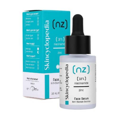 Ser Facial pentru Corectarea Imperfectiunilor cu Niacinamida si Zinc - Camco Skincyclopedia Niacinamide & Zinc Face Serum Anti-Blemish Solution -...