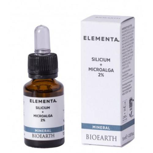 Ser pentru Ten cu Siliciu si Alge - Bioearth Elementa Beauty Booster Mineral Silicium + Microalga 2% - 15 ml