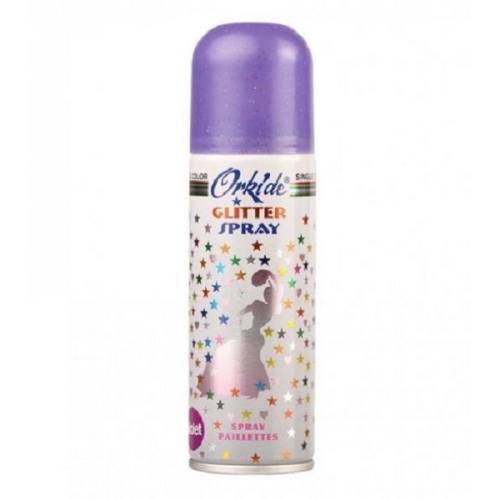 Spray Stralucitor Mov tip glitter pentru par si corp Orkide - 90 ml