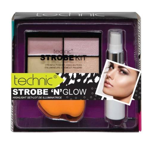 Set Make-Up Cu 3 Produse Technic Strobe N Glow Highlight Set