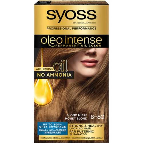 Vopsea de Par Demi-permanenta - Syoss Professional Performance Oleo Intense Permanent Oil Color - nuanta 8-60 Blond Miere