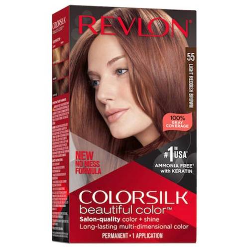 Vopsea de Par Revlon - Colorsilk - nuanta 55 Light Reddish Brown - 1 buc