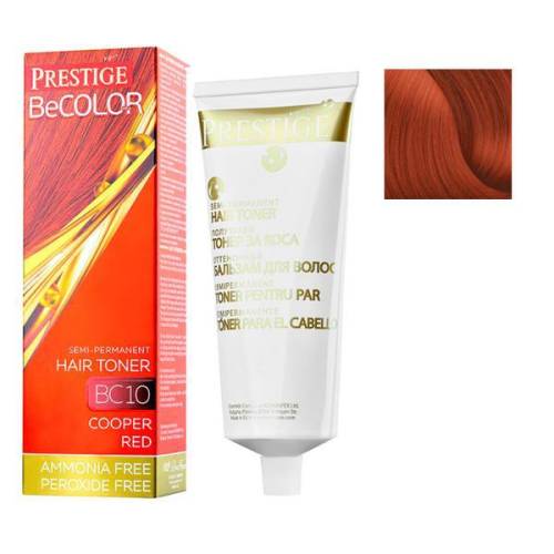 Vopsea de Par Semi-Permanenta Rosa Impex Prestige VIP&#039;s BeColor Hair Toner - nuanta BC10 Copper Red - 100ml