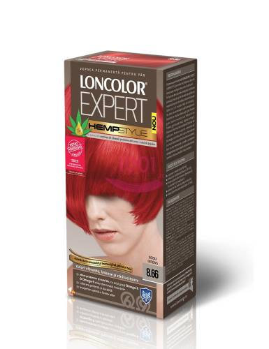 Loncolor expert hempstyle vopsea de par rosu intens 866